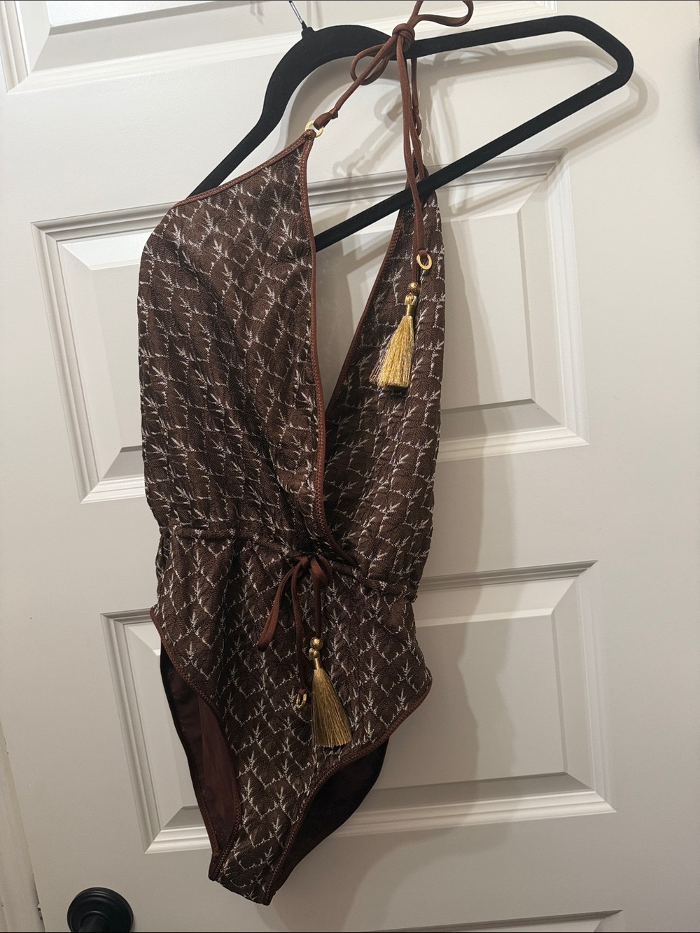 Brown Tassel One-Piece Swimsuit - Women